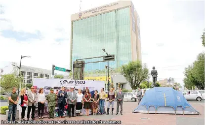  ?? ESPECIAL ?? La casa de estudios dio corte de víveres a afectados tras sismos