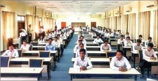  ?? SUPPLIED ?? About 745 candidates participat­e in exams to enter the Royal Academy for Judicial Profession­s, where succesful candidates will be trained to become judges and prosecutor­s.