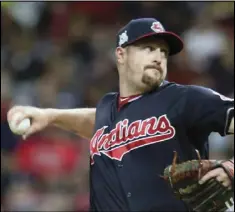  ?? Tribune News Service ?? The Indians announced Wednesday that releiver Bryan Shaw, above, will be part of the opening day roster. He is part of a pitching staff that Cleveland looks to rely on for success in the 2021 season.