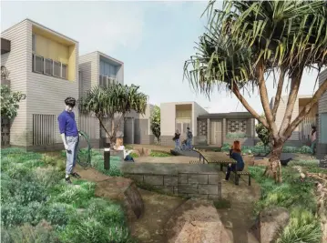  ??  ?? The Anne Street Garden Units project by Anna O’Gorman Architect aims to address the “missing middle” in Australia’s urban developmen­t. Image: Courtesy Anna O’Gorman Architect