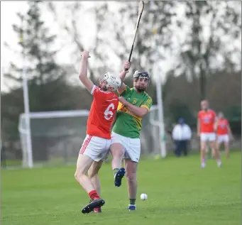  ??  ?? Charlevill­e’s Jack Buckley challenges Lixnaw’s Raymond Galvin during last weekend clash between the sides in Kerry Photo by Domnick Walsh / Eye Focus