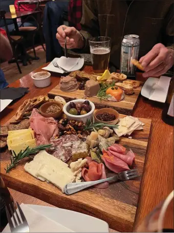  ?? PHOTO COURTESY CORNER BAR AND KITCHEN ?? The charcuteri­e board at the Corner Bar and Kitchen in Rangeley.