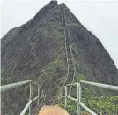  ?? PROVIDED BY BRAYDEN HALL/YOUR TAKE ?? Hiking the Haiku Stairs has been illegal for nearly 40 years, but will now be removed for good.