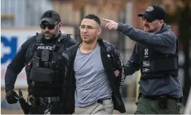  ?? Photograph: Roberto E Rosales/AP ?? ▲ Solomon Pena, a Republican candidate for New Mexico, was taken into custody in connection with a recent series of shootings targeting Democrats