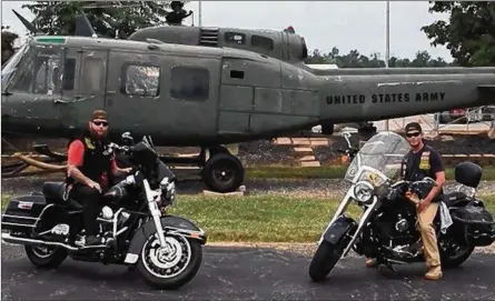  ?? CONTRIBUTE­D PHOTOS ?? Veterans Steve Radcliffe (left) and David Berry share a love of the open road, and are proud to recall their service.