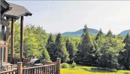  ?? Courtesy Bridget Leach ?? Mountain views and distance from pandemic hot spots are drawing home buyers to the Catskills.