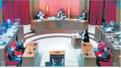  ?? EP ?? Imagen del interior de la sala de la Audiencia de Barcelona durante la segunda sesión del juicio.