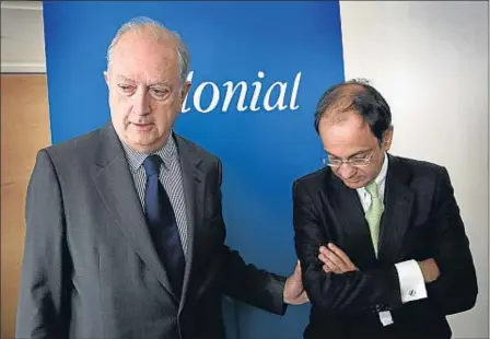  ?? PEDRO MADUEÑO / ARXIU ?? Juan José Brugera i Pere Viñolas, president i conseller delegat de Colonial