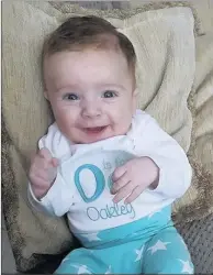  ??  ?? SMILER: Oakley’s parents say they were left worried, especially after going through IVF treatment to conceive him