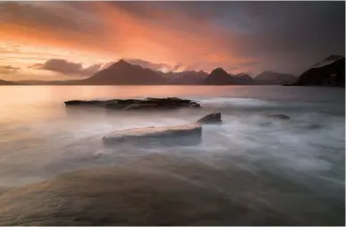  ??  ?? ISLAND SUNSET The Black Cuillin from Loch Scavaig, Isle of Skye Nikon D810, Zeiss 18mm f/3.5, 8 secs, f/16, ISO64