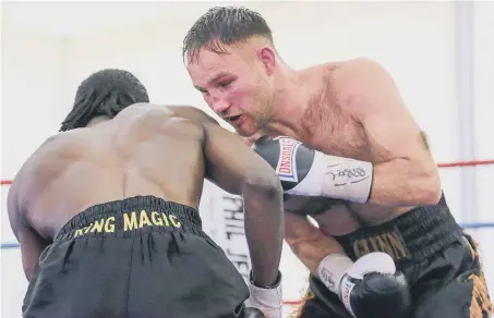  ??  ?? Glenn Foot battles against Akeem Ennis Brown in their Summer Rumble scrap earlier this year. Picture by Tom Banks.