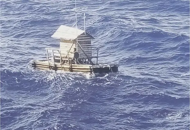  ??  ?? 0 Aldi Novel Adilang was employed as a lamp lighter on a rompong – a wooden fishing raft with a hut on top – moored about 78 miles off the coast of North Sulawesi