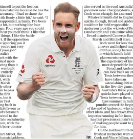  ??  ?? Loving it: Stuart Broad thrives on pressure from the crowd – ‘If the opposition fans are ignoring you it means you’re not very good at your job,’ he says