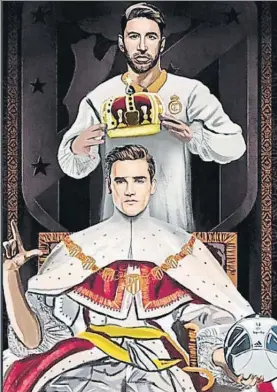  ?? FOTO: INSTAGRAM ?? Ilustració­n de un Griezmann coronado por Sergio Ramos