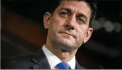  ?? AL DRAGO / BLOOMBERG ?? House Speaker Paul Ryan, R-Wis., on Thursday refused to say whether he supports a vote on a bill to create permanent legal status for “Dreamers.”