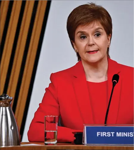  ??  ?? Nicola Sturgeon told the committee she and Alex Salmond were once great friends, but that he has a tendency to see most things as being about him