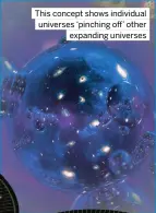  ?? ?? This concept shows individual universes ‘pinching off’ other expanding universes