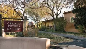  ??  ?? A view of Gerald Peters Gallery’s beautiful grounds in Santa Fe.