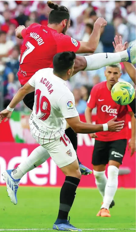  ?? ?? Una jugada del Sevilla-Mallorca de la pasada jornada de Liga