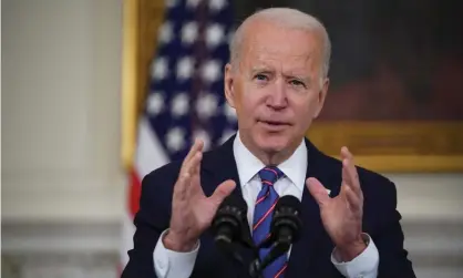  ?? Photograph: Mandel Ngan/AFP/Getty Images ?? Joe Biden at the White House on 2 April. According to 98% of the CEOs surveyed, the corporate tax increase would have a ‘moderately’ to ‘very’ severe impact on their company’s ability to compete on a global scale.