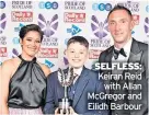  ?? ?? Keiran Reid with Allan McGregor and Eilidh Barbour