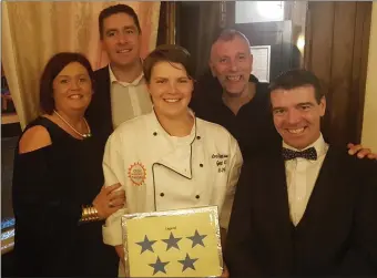 ??  ?? Celebrity chef Ciara Griffin along with the judges, from left, Margaret Brick, Darragh Ó Sé and Mike Foley, along with Kevin O’Connor from Croí Restaurant in Tralee, who helped raise almost €3,000 for the Cycle Against Suicide charity