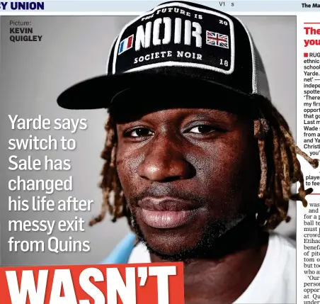  ??  ?? Picture: KEVIN QUIGLEY MOVING STORY: Yarde admits to ‘growing up’ since leaving London for the North