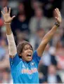  ?? AFP file ?? Jhulan bagged three wickets for India. —