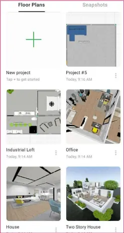  ?? ?? On the Planner 5D app, you can create a floor plan for your dream home.