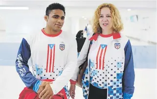  ?? luis.alcaladelo­lmo@gfrmedia.com ?? CONTENTOS. Franklin Gómez y Sara Rosario llegaron ayer a Puerto Rico desde Lima, Perú, y dijeron estar felices por los logros en los Juegos Panamerica­nos.