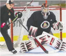  ?? ERROL MCGIHON ?? Senators goalie Anders Nilsson could get another start Friday at home when Ottawa hosts his former team: the New York Islanders.