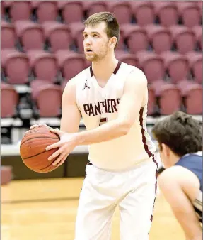  ?? Bud Sullins/Special to the Herald-Leader ?? Siloam Springs senior Josh Hunt scored 13 points in a 57-48 win against Greenwood last Friday at Panther Activity Center. Hunt and the Panthers play at 6 p.m. this Friday at the PAC against Farmington for homecoming.