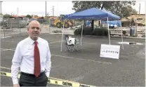  ?? BRUCE KRASNOW/THE NEW MEXICAN ?? Kurt Ebner of the Atlanta-based Chick-fil-A franchise stands at the constructi­on site of the company’s first Santa Fe eatery. The restaurant will open at 2400 Cerrillos Road at a site previously occupied by an Asian eatery.