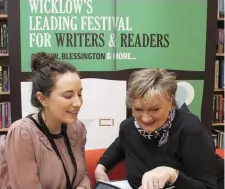  ??  ?? Laura Larkin, branch librarian, Arklow Library, with Noline Foley. The Way with Words literature festival takes place in the Arklow and Blessingto­n libraries this weekend. SEE NUMBER 2.