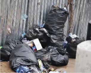  ??  ?? Refuse dumped at Iyana-Oworo