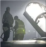  ??  ?? Ground crew prepare a British jet