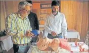  ?? WASEEM ANDRABI/ HT ?? Doctors being trained at Kashmir Skill and Simulation Centre, Dhobiwan.