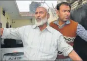  ?? HT PHOTO ?? Sartaj Ahmed (L) said he was unhappy with son Saifullah for being a wayward.