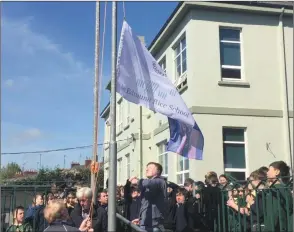  ??  ?? The new flag at St Joseph’s.