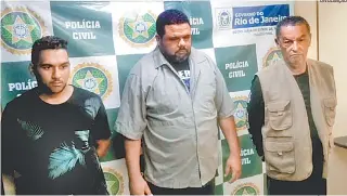  ?? DIVULGAçãO ?? Segundo a Polícia Civil, nos últimos meses, Bruno, Alberto e Paulo teriam arrecadado cerca de R$ 30 mil