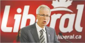  ?? MARCEL CRETAIN/FILES ?? Then-federal Liberal leader Stéphane Dion speaks during a campaign stop in 2008. Maybe it’s time to bring him and his centrist “Green Shift” back from the political wilderness. ‘All is forgiven!’ writes Andrew McDougall.