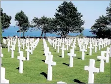  ?? Photo submitted ?? The American cemetery at Omaha Beach where more than 9,000 soldiers were buried.