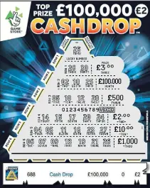  ??  ?? Of the 16 £250,000 payouts for the £250,000 Red cards, just one was left to win for the £2 stake. There was also just one £1m prize out of seven left to scoop on a £5 card called the £100 Million Cash Spectacula­r.
Players voiced their anger....