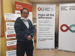  ?? ?? Ed Ng at Emmanuel Alliance Church in Ottawa has helped to spearhead the expansion of blood drives at churches nationally.