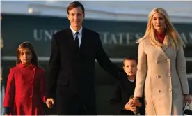  ??  ?? Ivanka Trump, with her husband, Jared Kushner, and their children, arriving at Joint Base Andrews on 22 September. Photograph: Mandel Ngan/AFP/Getty Images