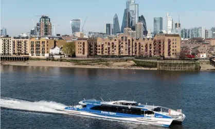 ??  ?? Thames Clippers says the partnershi­p with Uber ‘will provide Londoners and visitors with even more options to commute, visit, explore and enjoy our city by river’. Photograph: David Taylor/Rex/Shuttersto­ck