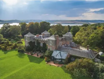  ??  ?? Grade I-listed Ince Castle, Cornwall, sits on its own private peninsula. More than £7m