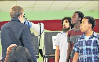  ?? MEDIANEWS GROUP FILE PHOTO ?? “Voices of Voting,” written by David Bradley, focuses on the activism of the 1960s and the Voting Rights Act, while also weaving in today’s political scene with the youth.
The play was performed during three days of the Democratic National Convention in Philadelph­ia in 2016.