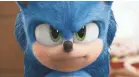  ?? PARAMOUNT PICTURES/SEGA OF AMERICA ?? Sonic (Ben Schwartz) shows his game face in “Sonic the Hedgehog.”