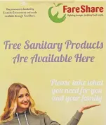  ??  ?? A FareShare poster.